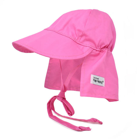 Flap Happy Kids UPF50+ Girls and Boys Original Flap Hat with Ties