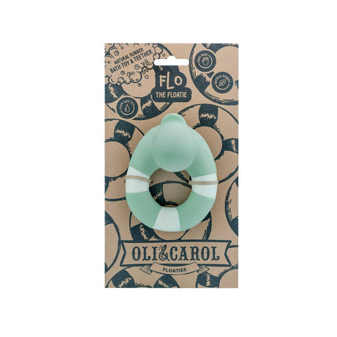 Floatie Duck Mint - Natural Baby Bath Toy Oli&Carol