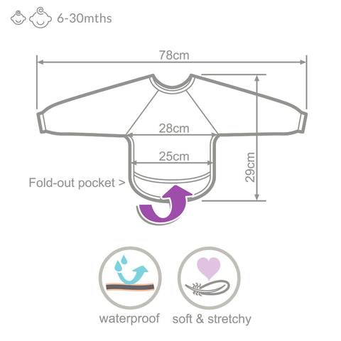 UltraBib™ - Neoprene Waterproof Weaning Bib with Sleeves