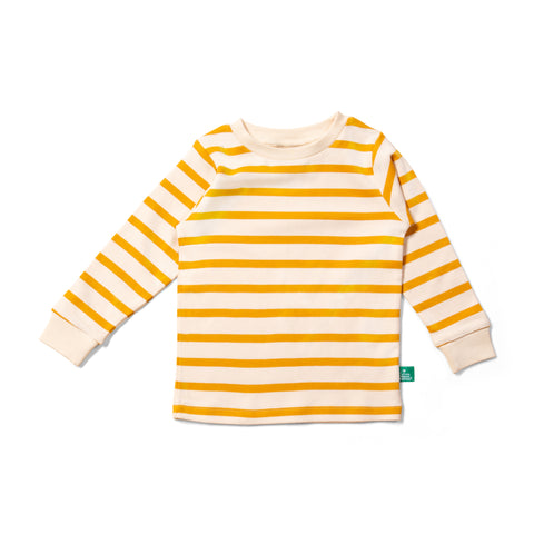 Little Green Radicals Stripes Forever Gold Organic Pyjamas