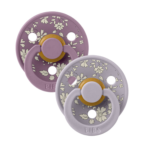 BIBS x Liberty Pacifier Colour 2 Pack Capel Latex - Fossil Grey Mix