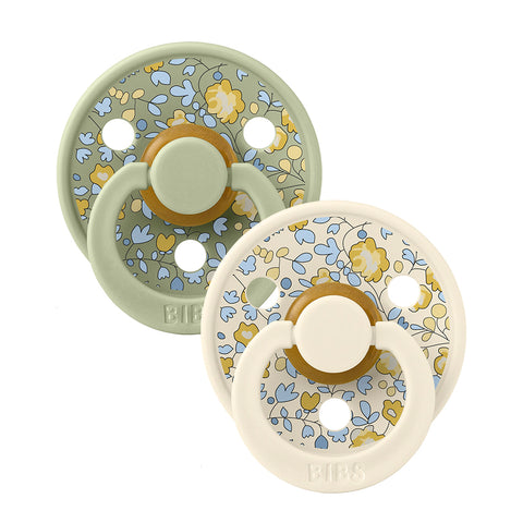 BIBS x Liberty Pacifier Colour 2 Pack Eloise Latex - Sage Mix