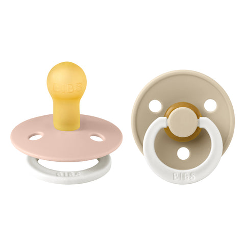 BIBS Pacifier Colour 2 Pack Latex - Blush Glow/Vanilla Glow