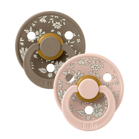 BIBS x Liberty Pacifier Colour 2 Pack Capel Latex - Blush Mix