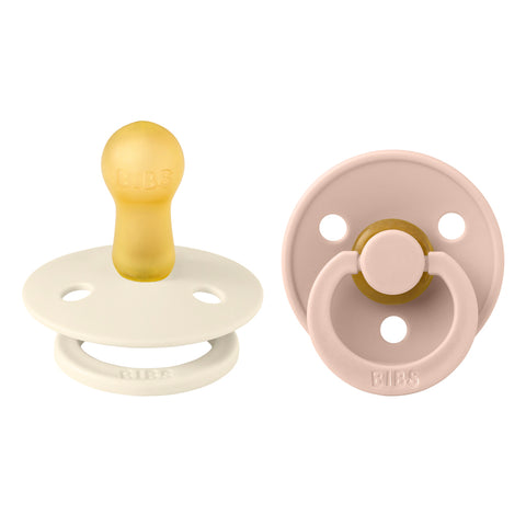 BIBS Pacifier Colour 2 Pack Latex - Ivory/Blush