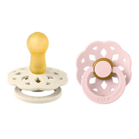 BIBS Pacifier Boheme 2 Pack Latex - Ivory/Blossom