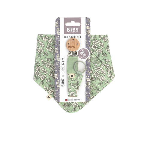BIBS x Liberty Bib & Clip Set