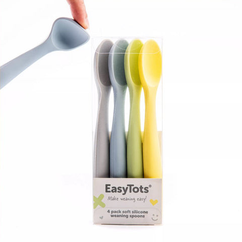 EasyTots Silicone Soft Tip Bendable Weaning Spoons (4pk)