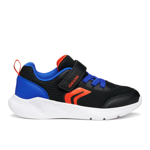 Geox J SPRINTYE BOY. A - MESH+GEOBUCK BLACK/ROYAL