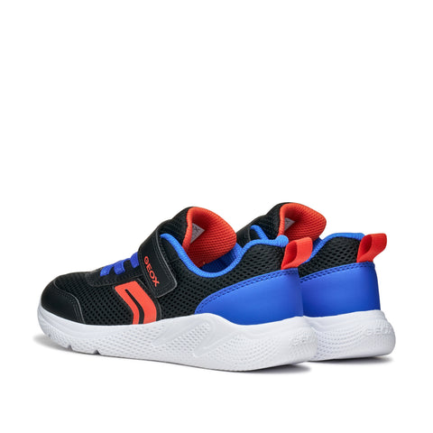 Geox J SPRINTYE BOY. A - MESH+GEOBUCK BLACK/ROYAL