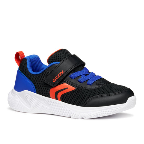 Geox J SPRINTYE BOY. A - MESH+GEOBUCK BLACK/ROYAL