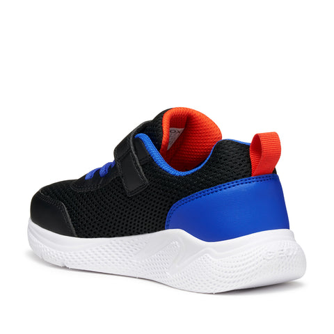 Geox J SPRINTYE BOY. A - MESH+GEOBUCK BLACK/ROYAL