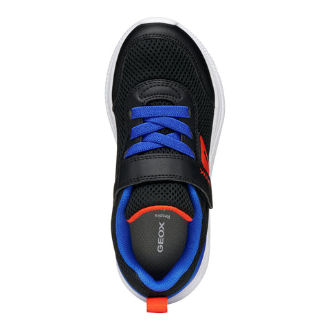 Geox J SPRINTYE BOY. A - MESH+GEOBUCK BLACK/ROYAL