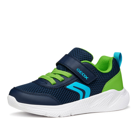 Geox J SPRINTYE BOY. A - MESH+GEOBUCK NAVY/LIME