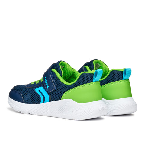 Geox J SPRINTYE BOY. A - MESH+GEOBUCK NAVY/LIME