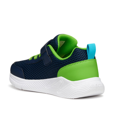 Geox J SPRINTYE BOY. A - MESH+GEOBUCK NAVY/LIME