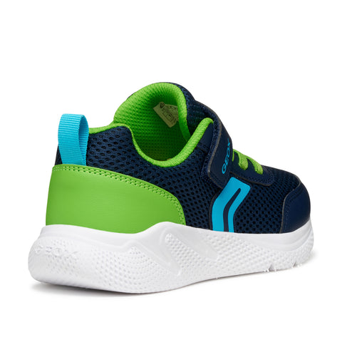 Geox J SPRINTYE BOY. A - MESH+GEOBUCK NAVY/LIME