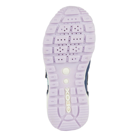 Geox J Pavel G.A - SYNT.LEA+MESH NAVY/LILAC