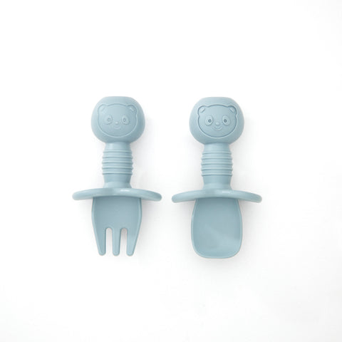Green Island Silicone Baby Cutlery Set
