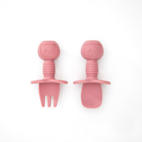 Green Island Silicone Baby Cutlery Set