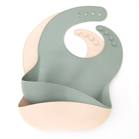 Green Island Silicone Baby Bibs Pack of 2