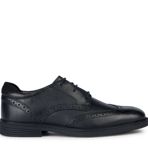 Geox J Zheeno BOY B Black School Shoe
