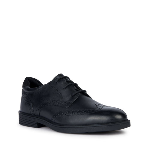 Geox Secondary School Shoes Black Lace Ups at Naturally Kids Shoes