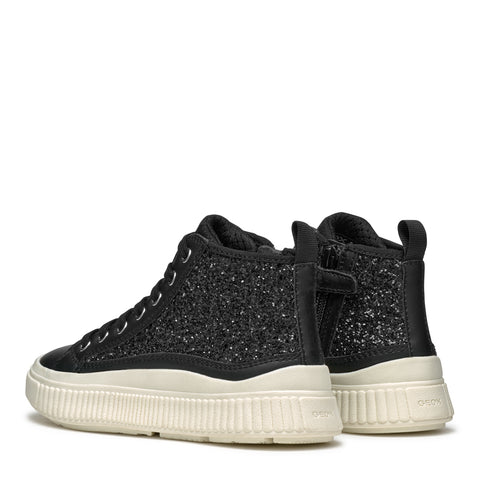 GEOX J Laquinny D-GLI.TEX+SYN.LEA Black Boots