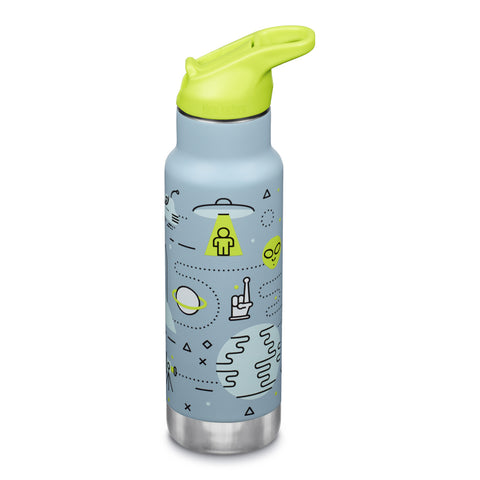 Klean Kanteen Classic Kid's Insulated Water Bottle with Flip Seal Sport Cap 355ml - Launch Plan