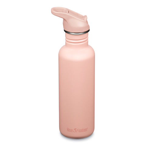 Klean Kanteen Classic Water Bottle with Flip Seal Sport Cap 800ml - Peach Parfait