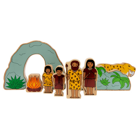 Lanka Kade Fair Trade Natural Wood Prehistoric Playset