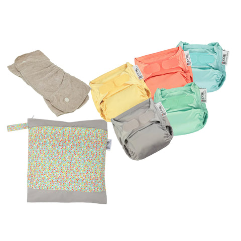 Pop-In Aplix Little Pack Nappies Pastels