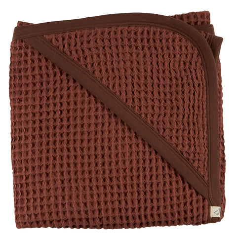 Pigeon Organics Hooded Blanket Waffle