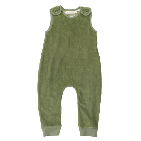 Pigeon Organics Velour Playsuit -Green