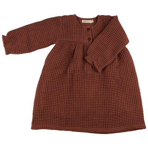 Pigeon Organics Waffle Day Dress - Mocha