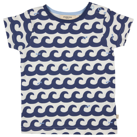 Pigeon Organics Short Sleeve T-Shirt (AOP) Waves SS25