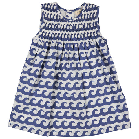 Pigeon Organics Sleeveless Smock Dress Waves SS25