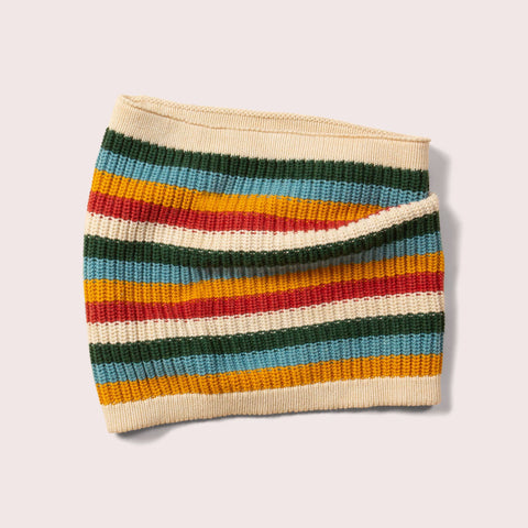 Little Green Radicals Rainbow Striped Knitted Snood
