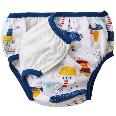 Size Adjustable Swim Nappy Tug Boats