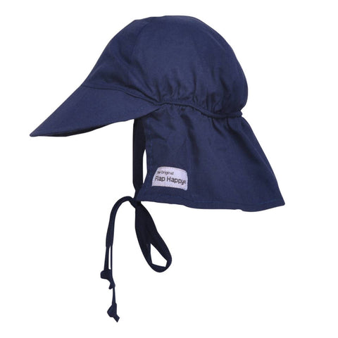 Flap Happy Kids UPF50+ Girls and Boys Original Flap Hat with Ties