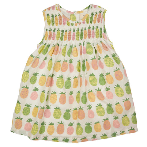 Pigeon Organics Sleeveless Smock Dress Pineapples