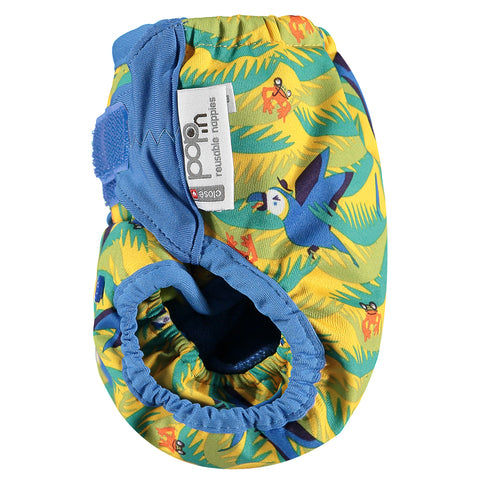 Pop-In Single Printed Nappy Bamboo Parrot