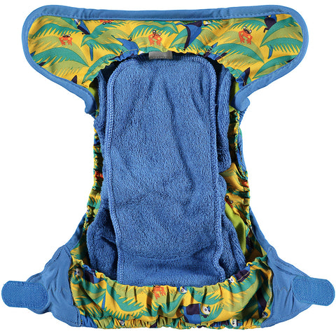 Pop-In Single Printed Nappy Bamboo Parrot