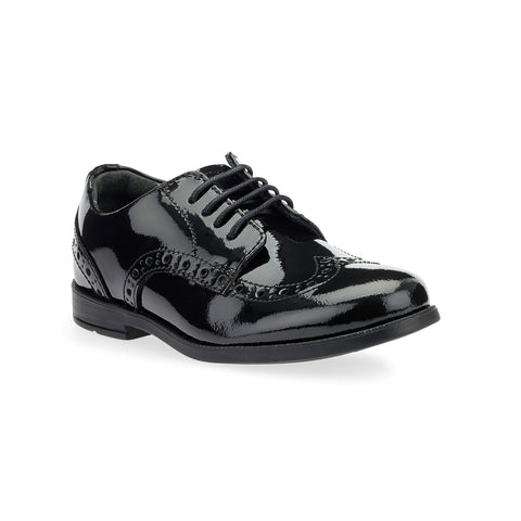 Start-Rite Brogue Pri Black Patent