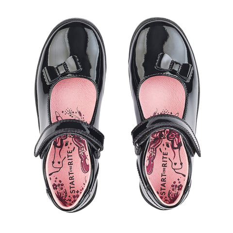 Start-Rite Giggle Black Patent School Shoe