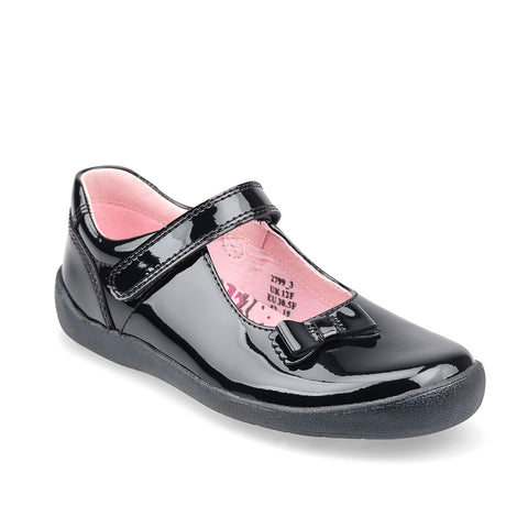 Start-Rite Giggle Black Patent School Shoe