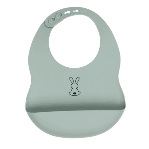 Nattou Silicone Bib - Sage Green