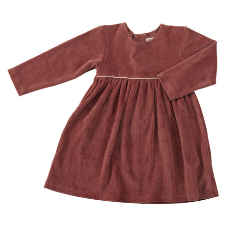 Pigeon Organics Velour party dress rose