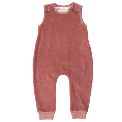 Pigeon Organics Velour playsuit rose