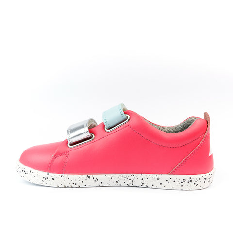 Bobux KP Grass Court Switch Guava (Silver Metallic + Mist)